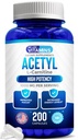 We Like Vitamins Acetyl L-Carnitine 1000mg Capsules - 200 Easy to Swallow Veggie Capsules - Acetyl l Carnitine Supplement Helps Support Focus, Brain Function, and Energy
