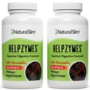 NaturalSlim Digestive Enzymes for Women & Men - Helpzymes Essential Enzymes for Digestion, Gut Health, Gas Bloating with Bromelain, Ox Bile, Pancreatin. & Betaine HCL - 100 Capsules 2pk