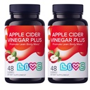 LIVS Apple Cider Vinegar Plus Gummies with Turmeric & Ginger | Organic ACV Gummies – Vegan, Gluten-Free & Non-GMO – 120 Count