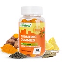 Turmeric Gummies with Black Pepper & Moringa Extract – Turmeric Supplement with Natural Plant-Based Support, Enhanced Absorption, Vegan Chewable Supplement, Ginger Gummies 60 Count, Lemon Flavor