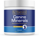 Rx Vitaminer Canine Minerals - Essential Minerals for Dogs - Calcium, Magnesium, jern supplement, ben og fælles supplement til K9, immunforsvar - 16oz