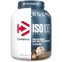 Dymatize ISO100 Whey Protein Powder Isolate, Cookies & Cream, 25g of Protein, 5 Pound, 5.5g BCAAs, Less Than 120 Cal., Gluten Free, 1g Fat, 1g Sugar, 2g Carb (74 Servings)
