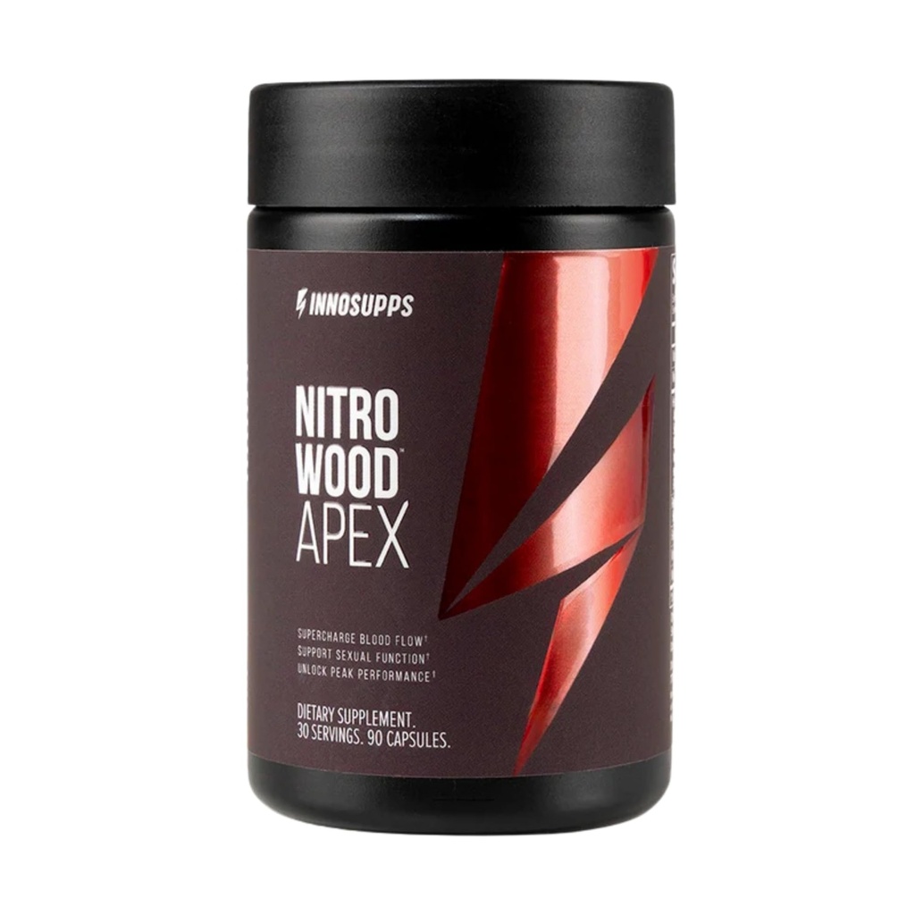 InnoSupps Nitro Wood Apex – Focus & Blood Flow Booster for Men – Supports Blood Flow, Circulation, Male Performance, Muscle Growth & Recovery – Stamina & Endurance Support – 60 Veg Capsules