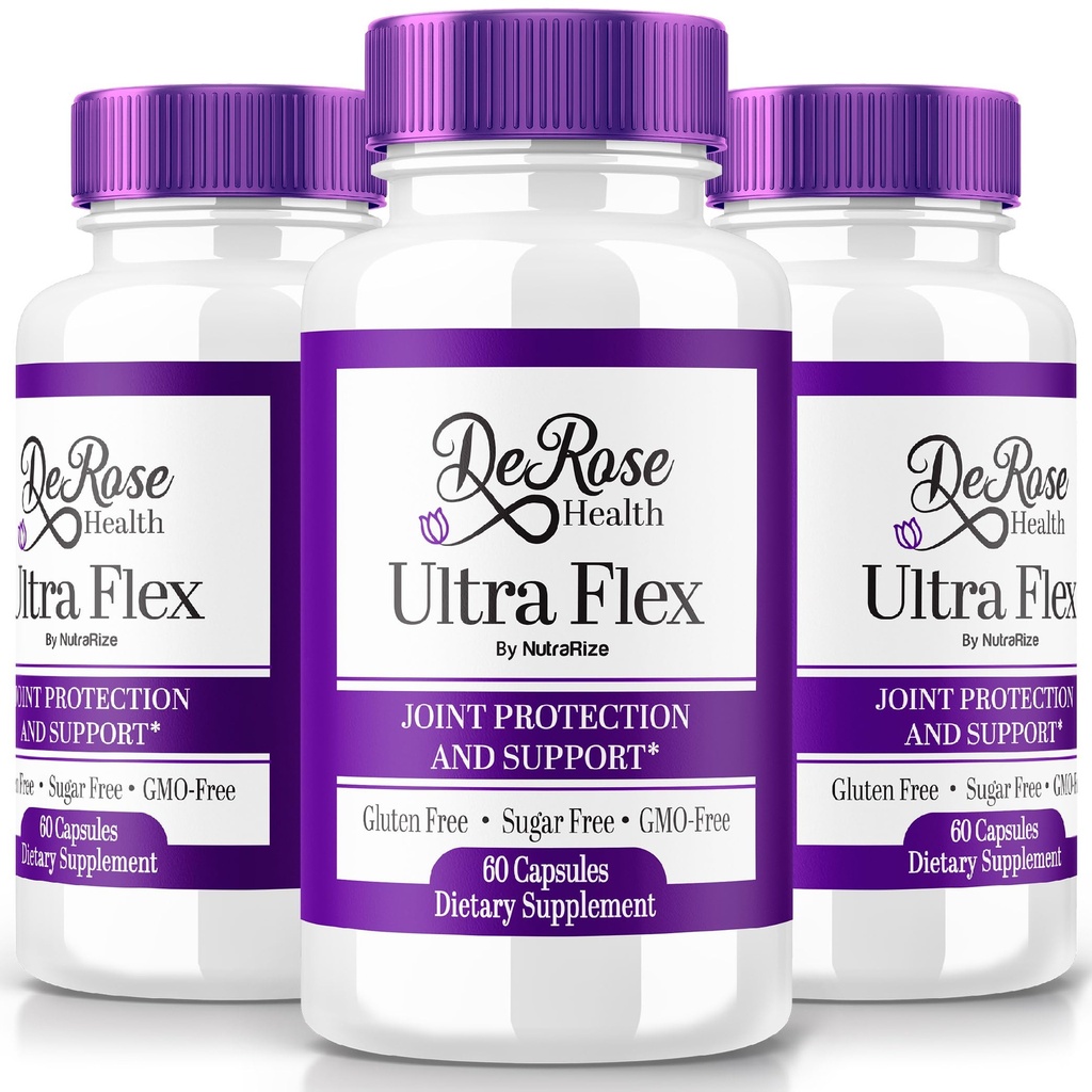 (3 Pack) Ultra Flex Capsules, Advanced Joint Support Supplement, Ultra Flex Natural Joint Health Formula, Max Strength Pills for Joint Wellness and Mobility, UltraFlex Vitamin Reviews (180 Capsules)