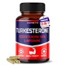 Turkesterone Supplement - Enhanced with L-Arginine, Tongkat Ali, Ginseng, Maca Root, Vitamin D3 - Energy, Endurance & Male Vitality Support - 90 Capsules