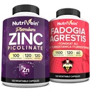 Nutrivein Premium Zinc Picolinate & Fadogia Agrestis and Tongkat Ali Supplement Bundle: Tongkat Ali Fadogia Agrestis & Zinc Picolinate Supplements for Fitness, Vitality, and Overall Wellness