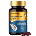 BioHarmony Oyster Peptide & Maca Capsules for Men – Oyster Peptide 300mg + Maca Extract 300mg+ L-Citrulline 140mg – Supports Energy, Stamina & Male Health– with Zinc & Selenium – 60 Capsules