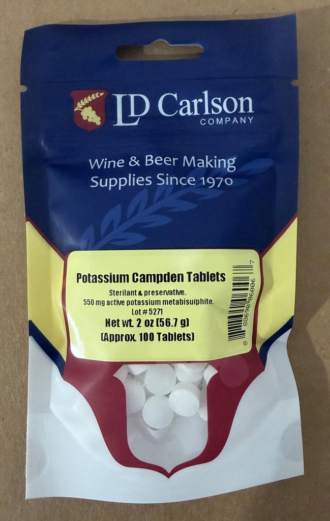 Campden Tablets (potassium metabisulfite) 550 mg - 100 Tablets Personal Healthcare / Health Care