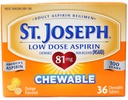 St. Joseph Chewable Aspirin 81 mg Tablets Orange - 36ct