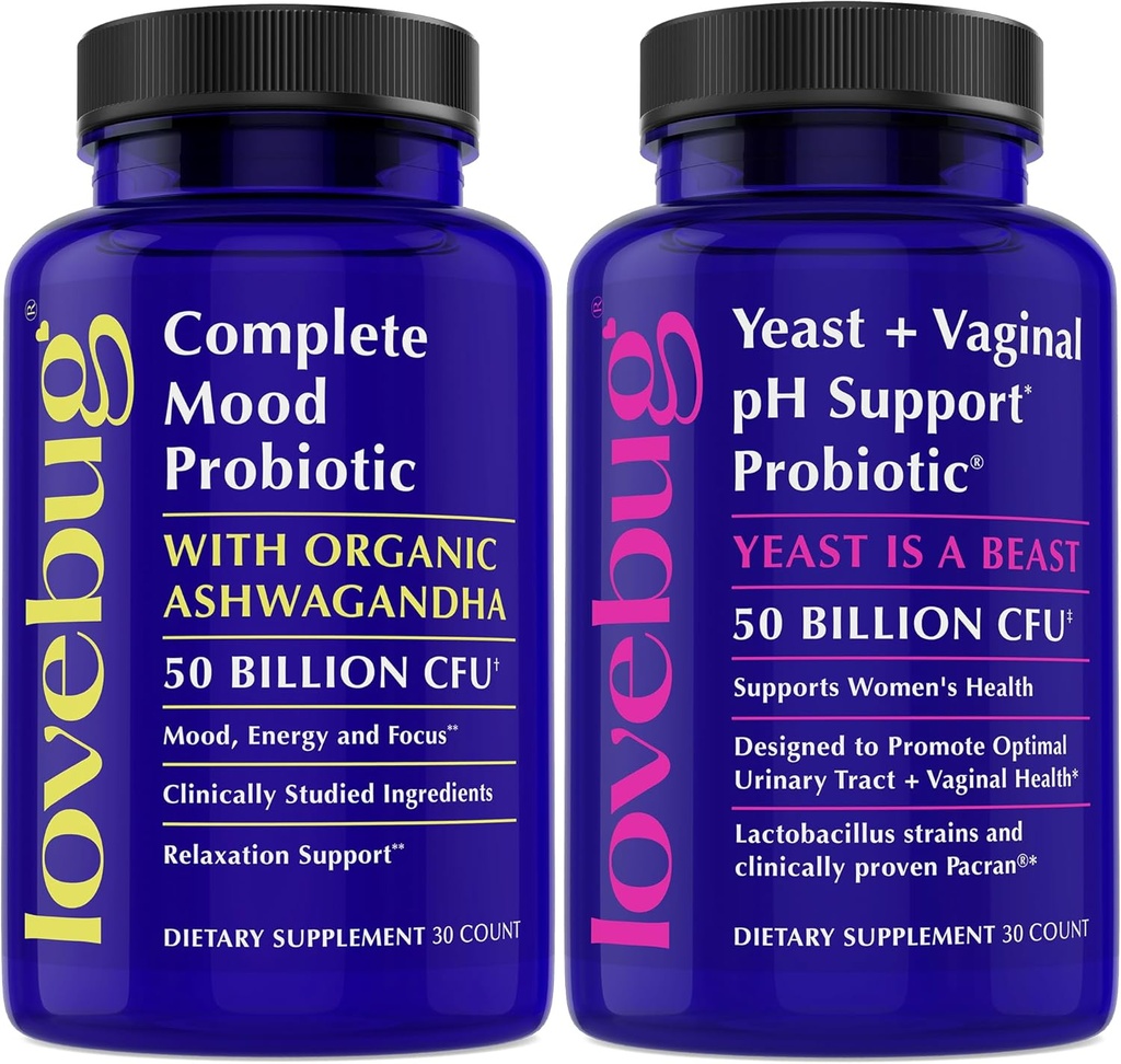 Lovebug Yeast Support e Mood Support Probiotics Bundle