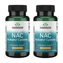 Swanson NAC N-Acetyl Cysteine Liver Health and Antioxidant Supplement for Adults Seeking Detox and Free Radical Support - 600 mg (100 Vegan Capsules, 2 Pack)