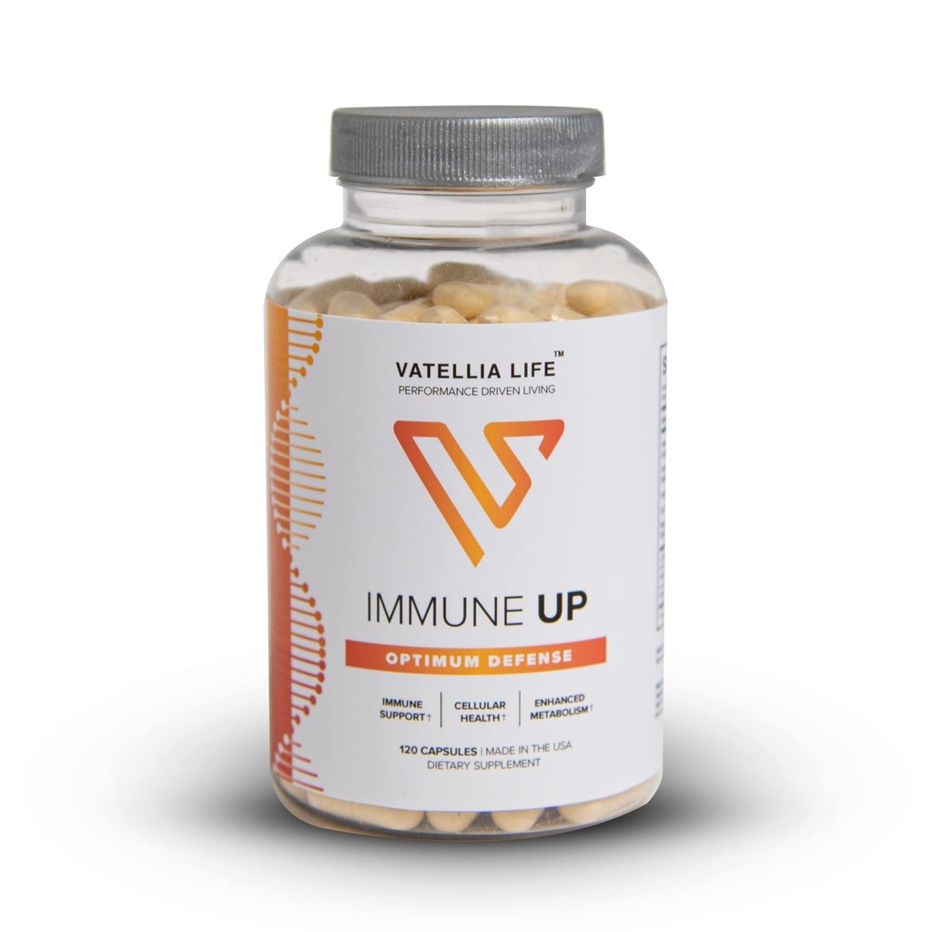 Vatellia Life Immune Up High-Absorption Vitamin C, D3, A + Zinc | Immune Support | Improve Cellular Health | Microbial Defense | 120 Capsules (60 Day Supply)