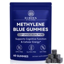 Methylene Blue Gummies 60 Count, 5mg Per Gummy, 99.9% Pure Methylene Blue Supplement, Supports Cognitive Function, Mental Focus & Cellular Energy, Antioxidant Support, Vegan Non-GMO Daily Supplement