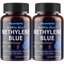 Itharoventis Methylene Blue Pharmaceutical Grade Capsules – USP Grade Brain Supplement with CoQ10, NAC, PQQ, Glycine & Vitamin C for Memory, Focus, Energy & Mitochondrial, No Formaldehyde - 120 Count