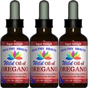 Oregano Oil - Wild Mediterranean - ECO Certified Organic (3 Pack) Super Strength 86% Carvacrol, Liquid, Immune Support, Aceite de Oregano Non GMO 1 fl. Oz