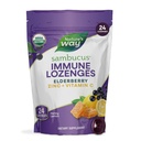Nature's Way Sambucus Zinc Lozenges with Elderberry and Vitamin C, Honey Lemon Flavor, 24 Lozenges