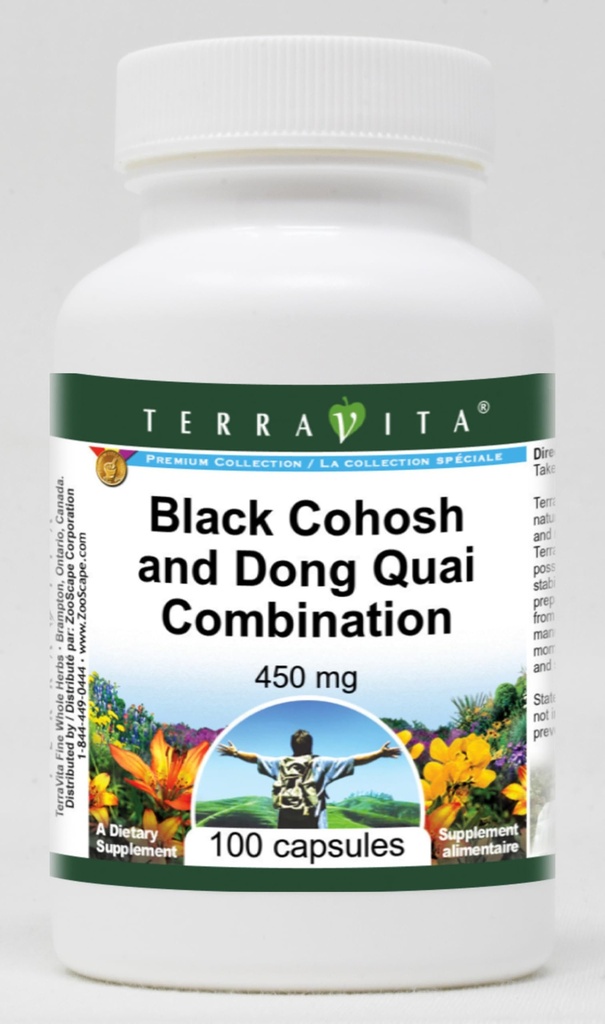 Black Cohosh and Dong Quai Combination - 450 mg (100 Capsules, ZIN: 513391)