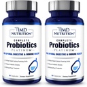 1MD Probióticos completos Platinum ← Apoya la Salud Digestiva Silencioso con Prebióticos de Nutrición, 51 Billion Live CFU, 11 Strains, Dairy-Free TEN 30 cápsulas vegetales (2-Pack)