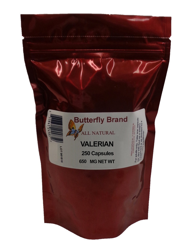 Valerian Root Capsules 650mg Bag of 250