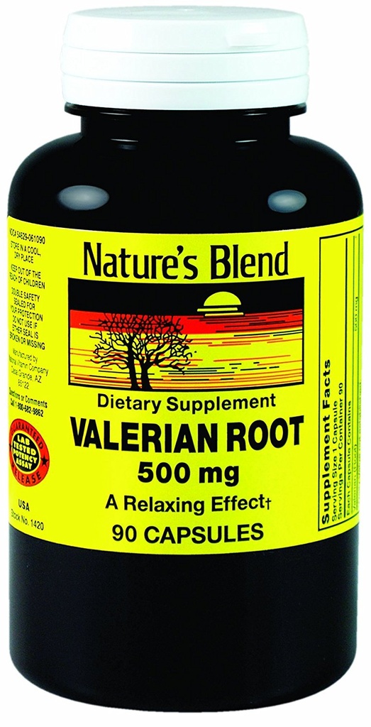 Nature's Blend Valerian Root 500 mg 90 Capsules