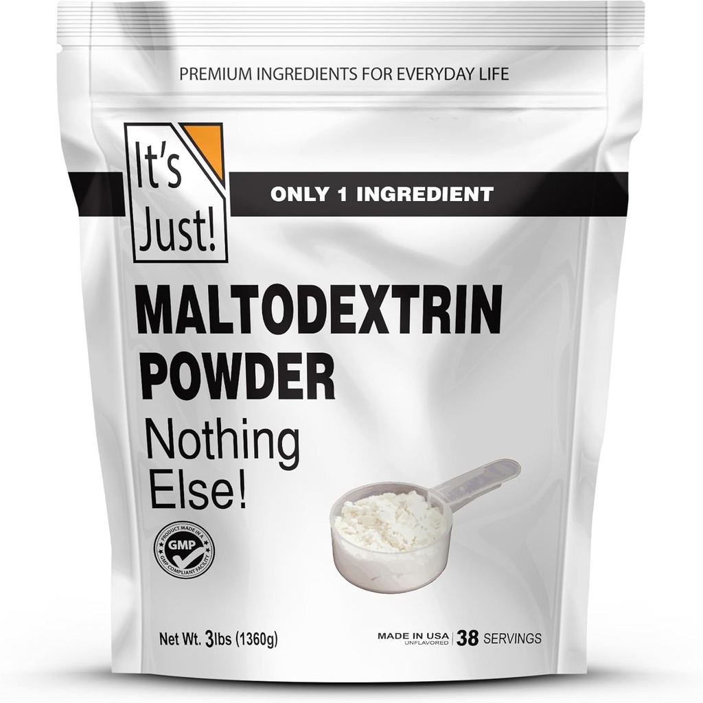 See on lihtsalt! - Mass Gaineri pulber, 100% maltodekstriin (komplekssed süsivesikud), Jätkusuutlik energia, kiire imendumine, mitte-GMO, lihtne lisada mis tahes valgu raputamine, 3 naela / 38 serveerimist