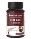 Herb's Bowl Beet Root Capsules, Dietary Supplement with Black Pepper, 1000 mg per Serving, Natural Energy Support, 60 Capsules