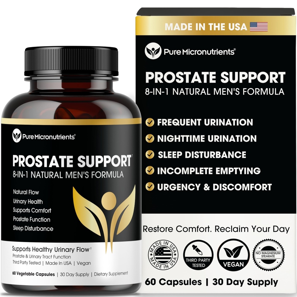 Pure Micronutrients Advanced Prostate Health Supplement - Saw Palmetto, Beta-Sitosterol, Stinging Nettle Root, & Lycopene - Bladder Control & Urinary Support Supplements for Men