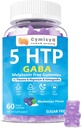 5-HTP GABA Gummies 1700mg, L Theanine, maşın, Ashwagandha, Omega-3-6-9, Natural Zzzs üçün Vitamin D3, B6, Mood, Brain-Calm, Blueberry Flavor 60Count