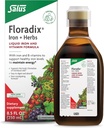 Floradixi raud ja maitsetaimed - vedelad taimsed toidulisandid energia toetamiseks - raualisa koos C-vitamiini ja B-vitamiini kompleksiga - meestele ja naistele - 8,5 fl oz
