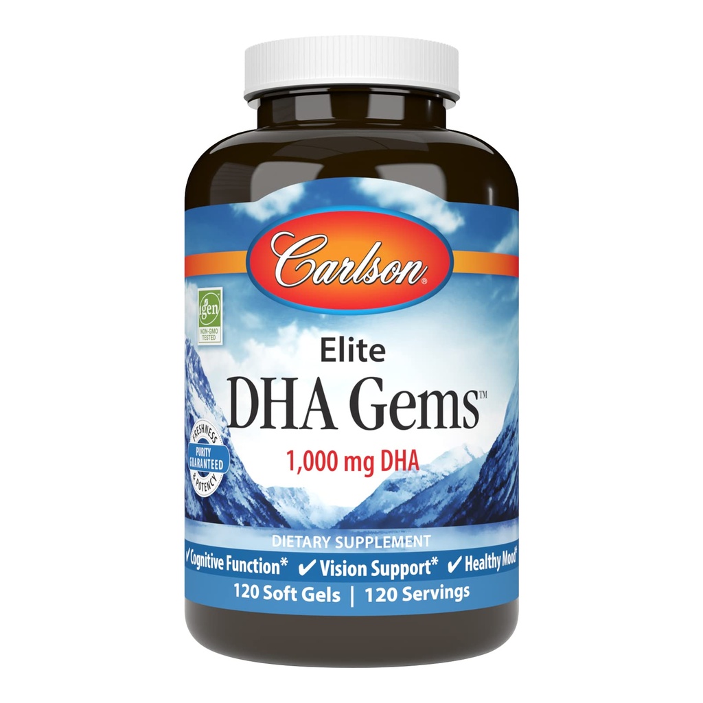 Carlson Laboratories Elite DHA Gems, 120 Count