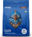 BIRDMAN Falcon Vegan baltymų milteliai Organic, Stevia & Sugar Free, Augalinis baltymas, Mažas karbas, Pieninis nemokamai, Keto, Ne išrūgų baltymų, Probiotinis, Pea proteinas ® 124; Šokoladinis skonio - 60 Servings - 3.9lb