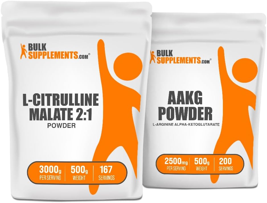 BulkSuppplements Citrulin Malat 2:1 500g + AAKG 500g Bundle