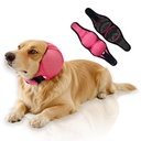 Waterproof Dog Ear Covers,No Flap Ear Wraps for Dogs,Dog Ear Muffs for Noise Protection & Anxiety Relief,Adjustable Dog Calming Hoodie Shower Cap for Bathing Grooming(Fuchsia,M)