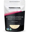 Terrasoul Superfoods Organic Ashwagandha Root Powder, 1 Lb - Stress Adaptogen | Kan forbedre søvn | Lab-testet for kvalitet