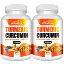 VITAMISAN Turmeric Curcumin 2100mg with Ginger & Black Pepper – 2 Pack (120 Capsules Each) – Herbal Supplement for General Wellness – Non-GMO – Made in USA