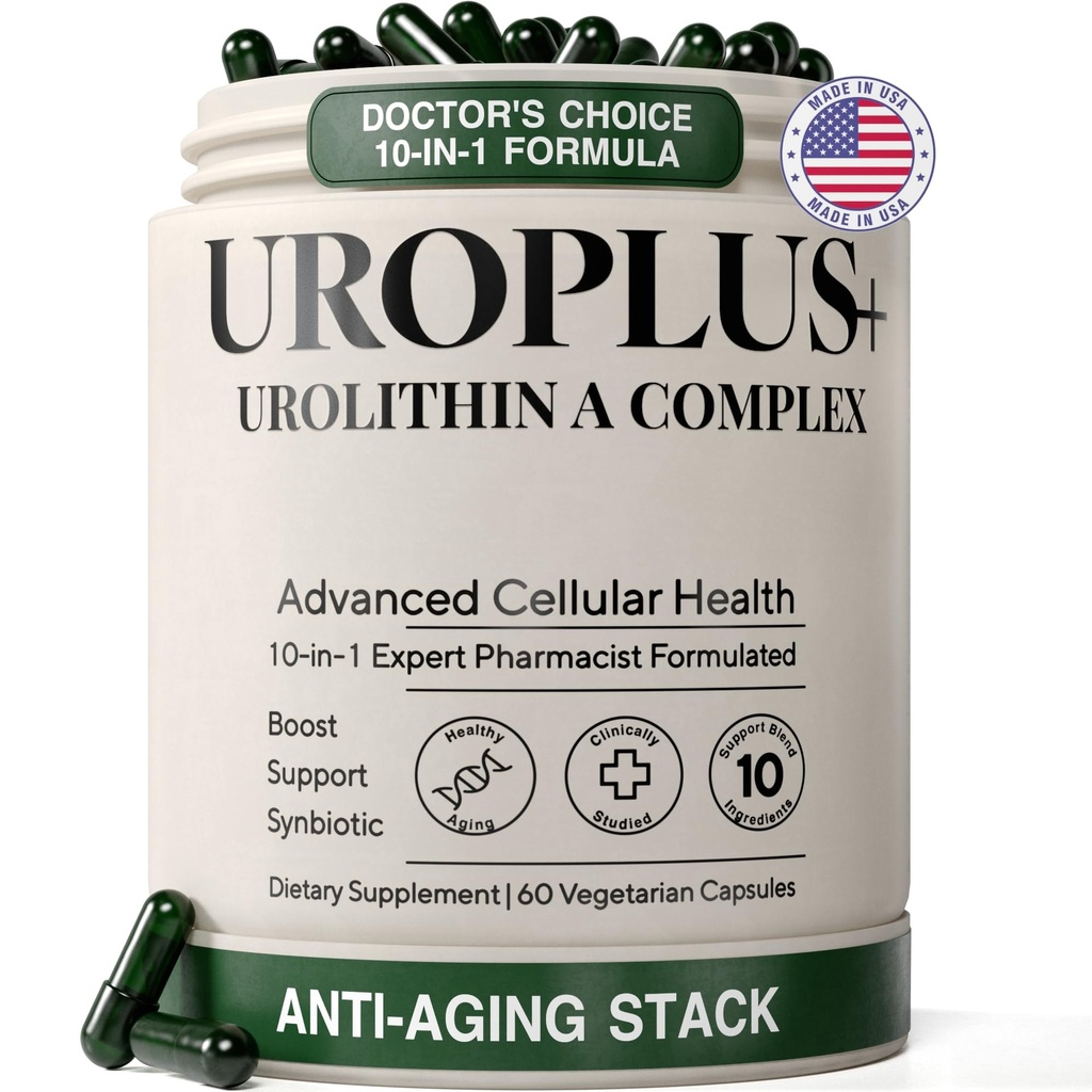 10-in-1 UROLITHIN A 1250mg Liposomal Longevity Complex | w. NAD+, Nicotinamide Riboside & Resveratrol | Mitochondrial Support Promotes Cellular Energy, Anti-Aging & Muscle Recovery