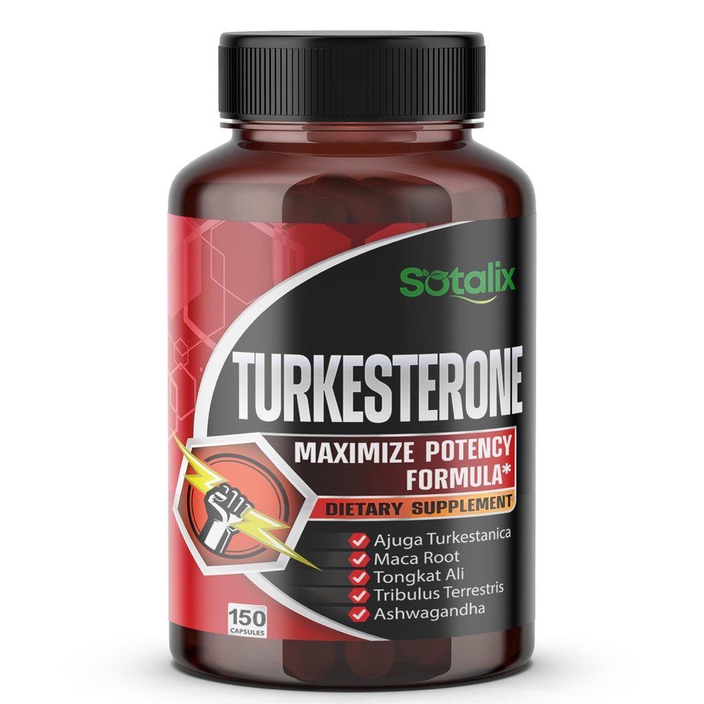 Ultra Turkesterone Ajuga Turkestanica Standardized 20% Turkesterone High Potency with Maca Root Tribulus Terrestris - Muscle Growth Energy Memory Support