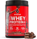 Seis Estrelas de Whey Protein Powder Plus - Muscle Building & Recovery Formula com Whey Isolate Powder, BCAAs, 30g Protein, Imune Support - Suplemento pós-trabalho - Triplo Chocolate, 1,8 lbs