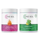 One Sol Fat Burner & Greens Bundle: Natural Metabolism, Energy & Gut Health Support with Superfoods, Probiotics & All-Natural Ingredients (Fat Burner + Super Greens)