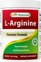 Best Naturals L-Arginine Powder 1 Pound - Pure Pharmaceutical Grade Free Form - Best Amino Acid Arginine Supplements for Women & Man - Promotes Circulation and Supports Cardiovascular Health