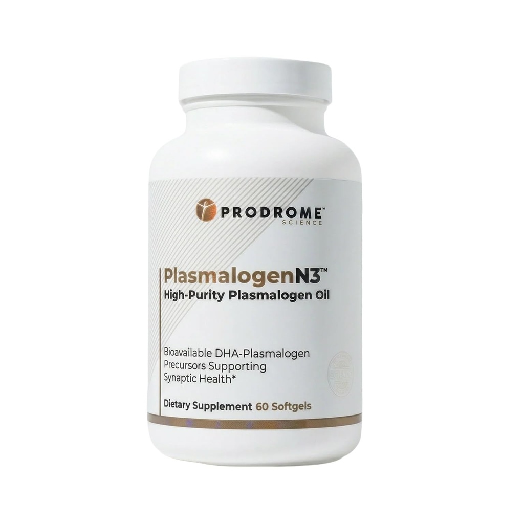 Plasmalogen Cognitive Support Supplement with Omega-3 DHA | Brain Health, Focus, Memory, Synapse & Nervous System Support | PlasmalogenN3™ | 60 Softgels