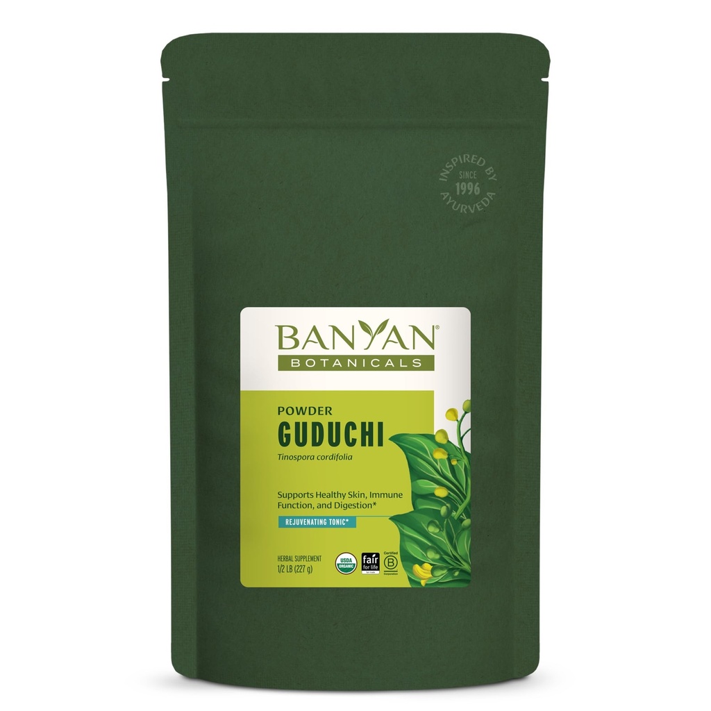 Banyan Botanicals Organic Guduchi Powder – Organic Immune Health Supplement – for Natural Detox, Balanced Digestion & Healthy Skin* – 1/2 lb – Non-GMO Sustainably Sourced Vegan FFL