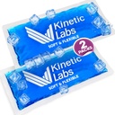 Ice Packs for Injuries Reusable (2 Pack) – Flexible Gel Ice Pack for Knee, Shoulder, Back – Soft Hot & Cold Therapy – Kinetic Labs