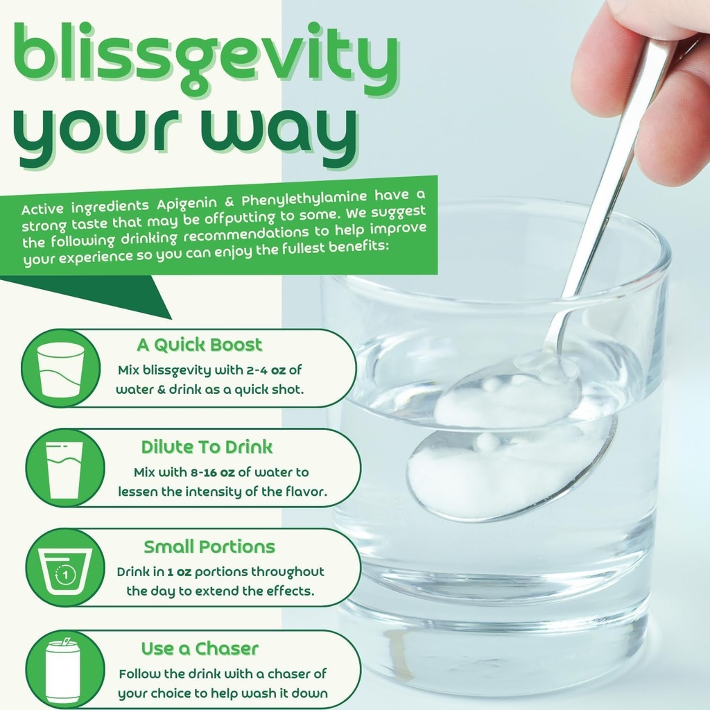 Mélange de boissons de soutien d'humeur - 150mg Apigenin - Phényléthylamine favorise la focalisation et la clarté mentale - Herbal Wellness Support - Fruit Punch avec du sucre - 12 paquets