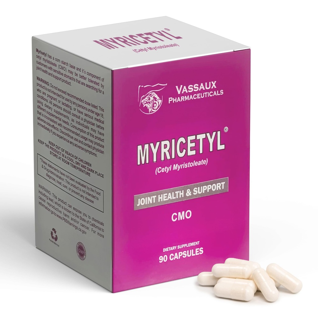 MYRICETYL - Natural Joint Support - with Powerful Cetyl Myristoleate Formula for Joint Health Support - Promotes Flexibility and Mobility.