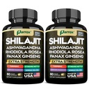 Shilajit Supplement, Panax Ginseng, Ashwagandha, Rhodiola Rosea, Cordyceps Mushroom, Stinging Nettle, Turmeric, Gingko Biloba – Pure Shilajit All In One Supplements for Men and Women (120 Caps)