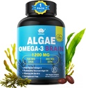 Omega 3 Fish Oil Softgels met DHA 720mg EPA 360mg, Vegan Algen Science 2:1 Ratio voor Brain Eye, Plant Based Sustainablely Sourced Omega 3 Supplement, Visolie Alternatief 1200mg, Geen Vis Smaak, 120Cts