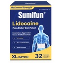 Sumifun XL Lidocaine Patches for Pain Relief, 4% Lidocaine Maximum Strength OTC, Extra Large 4.72"x7.87" for Full Back Pain Patches & Large Areas, 32 Count