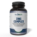 Wellotrix Zinc Complex – Advanced Chelated Zinc Formula with Vitamin C, B6, A, D3, Selenium & Copper – High Absorption Multi-Nutrient Blend – Non-GMO, Sugar Free, Gluten Free – 120 Veg Capsules
