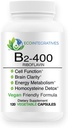 B2-400 纯Riboflavin - 神经系统健康、Homocysteine Detox、心血管、帮助助推能量、精神清晰、代谢和细胞功能(120)